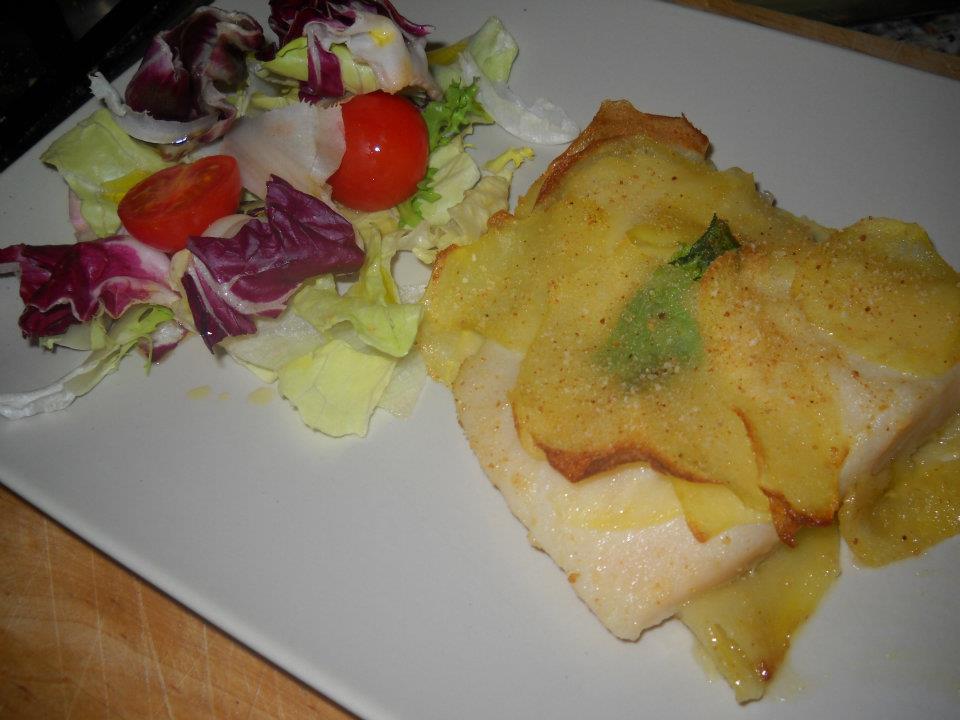 Filetto di gallinella in crosta di patate